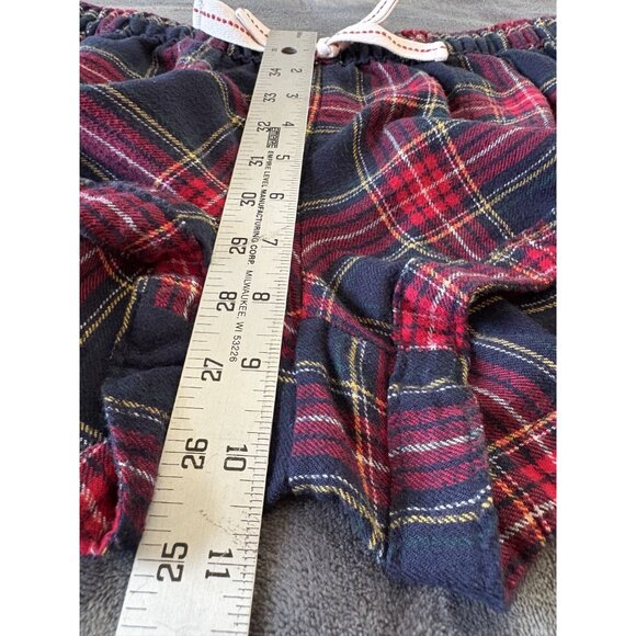 Hollister Women's Red & Navy Plaid Sleep Shorts XS Drawstring Bow Loungewear - Picture 8 of 8
